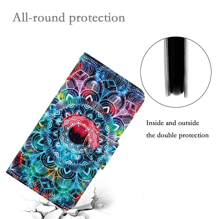 For Xiaomi Redmi Note 14 5G Case Pattern Printing Protective Leather Folio Phone Cover - Mandala
