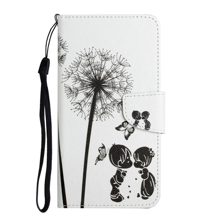 For Xiaomi Redmi Note 14 5G Case Pattern Printing Protective Leather Folio Phone Cover - Dandelion