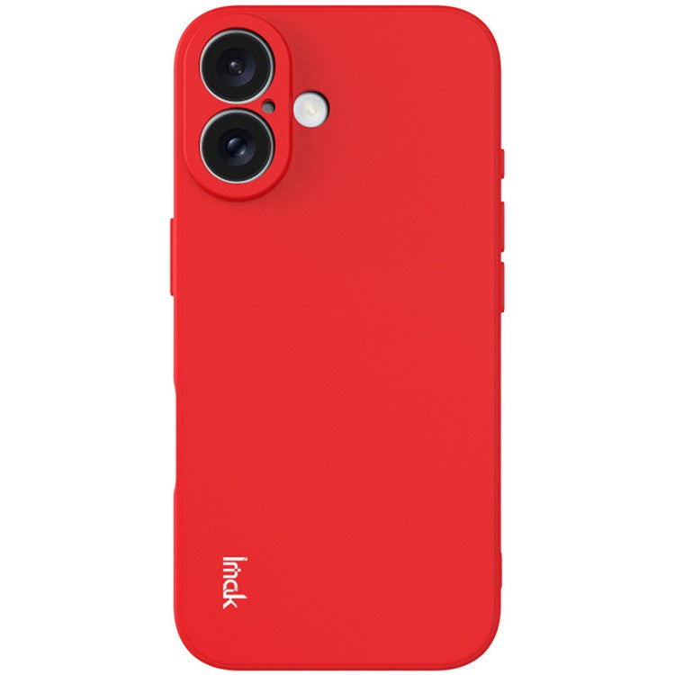 IMAK UC-4 Series for iPhone 16 TPU Case Soft Phone Cover Straight Edge - Red