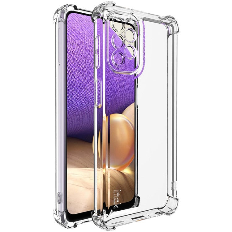 IMAK UX-4 Series for Samsung Galaxy M32 5G / A32 5G Case Straight Frame Four Corner Shockproof Clear TPU Cover