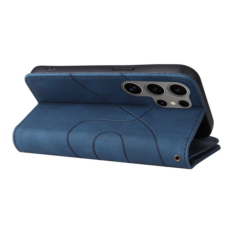 KT Multi-Function Series-5 For Samsung Galaxy S25 Ultra Case Zipper Wallet Leather Phone Cover Stand - Blue