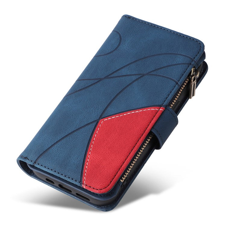 KT Multi-Function Series-5 For Samsung Galaxy S25 Ultra Case Zipper Wallet Leather Phone Cover Stand - Blue