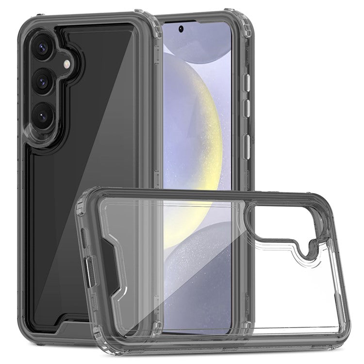 Bulk Purchasing For Samsung Galaxy S24+ Case Detachable 2-in-1 TPU+PC Clear Drop-Proof Phone Cover - Black