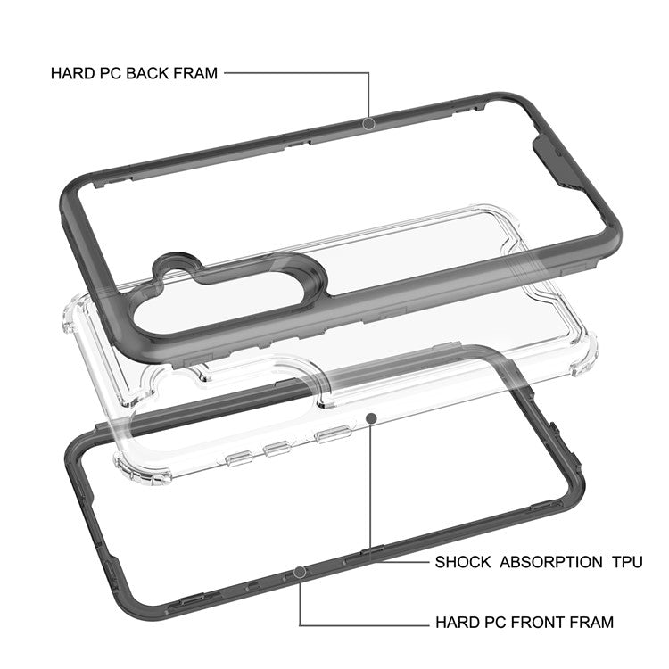 Bulk Purchasing For Samsung Galaxy S24+ Case Detachable 2-in-1 TPU+PC Clear Drop-Proof Phone Cover - Black