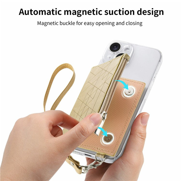 For iPhone 16 Pro Clear Case Shockproof TPU Phone Cover with Kickstand Wallet - Khaki