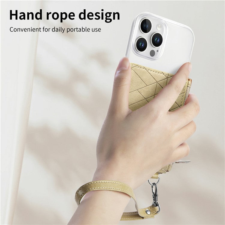 For iPhone 16 Pro Clear Case Shockproof TPU Phone Cover with Kickstand Wallet - Khaki