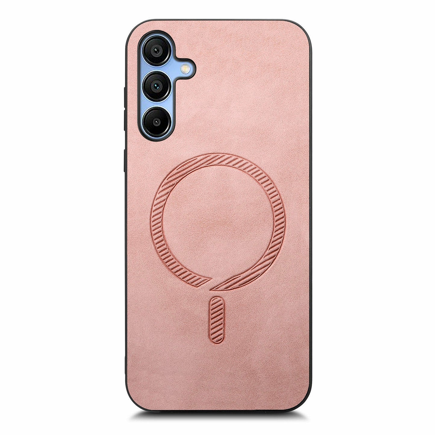 For Samsung Galaxy A16 5G / 4G Leather Back Case Compatible with MagSafe Skin-Touch Phone Cover - Pink