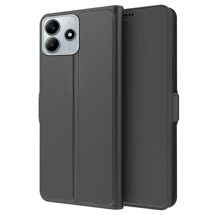 For Xiaomi Redmi Note 14 5G Case Shockproof TPU Inner Shell Leather Phone Cover Card Slot - Black