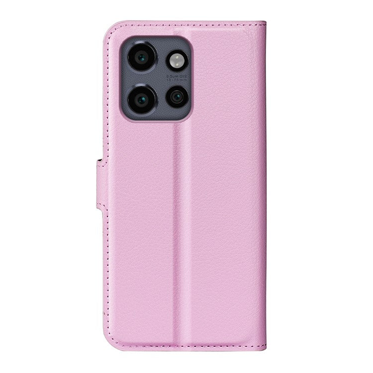 For Motorola Edge 50 Neo 5G / Moto S50 5G / Thinkphone 25 5G Case Litchi Texture Shockproof Leather Wallet Phone Cover - Pink