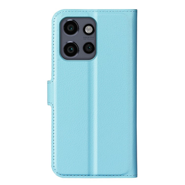 For Motorola Edge 50 Neo 5G / Moto S50 5G / Thinkphone 25 5G Case Litchi Texture Shockproof Leather Wallet Phone Cover - Blue