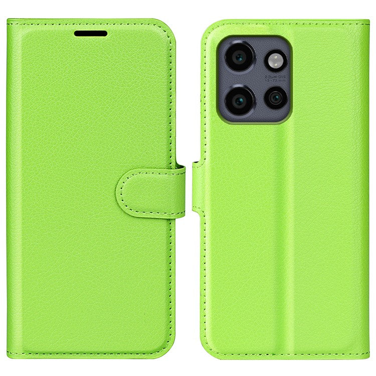 For Motorola Edge 50 Neo 5G / Moto S50 5G / Thinkphone 25 5G Case Litchi Texture Shockproof Leather Wallet Phone Cover - Green