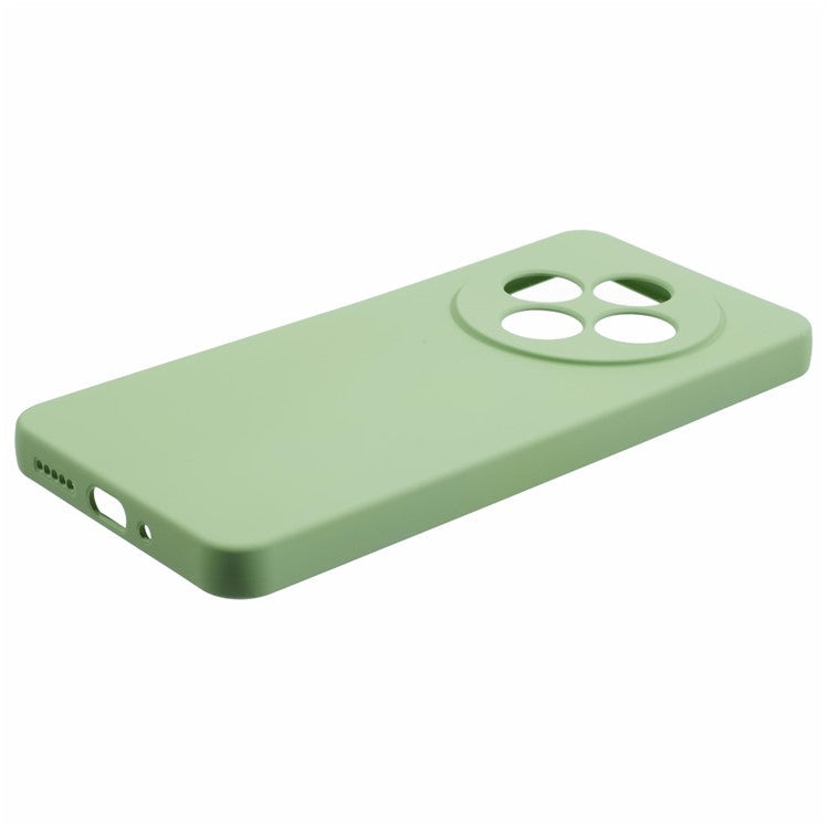 For Xiaomi Poco C75 4G / Redmi 14R 5G / 14C 4G Case TPU Back Soft Anti-Scratch Fiber Lining Phone Cover - Matcha Green