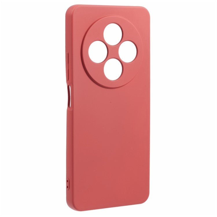 For Xiaomi Poco C75 4G / Redmi 14R 5G / 14C 4G Case TPU Back Soft Anti-Scratch Fiber Lining Phone Cover - Hawthorn Red