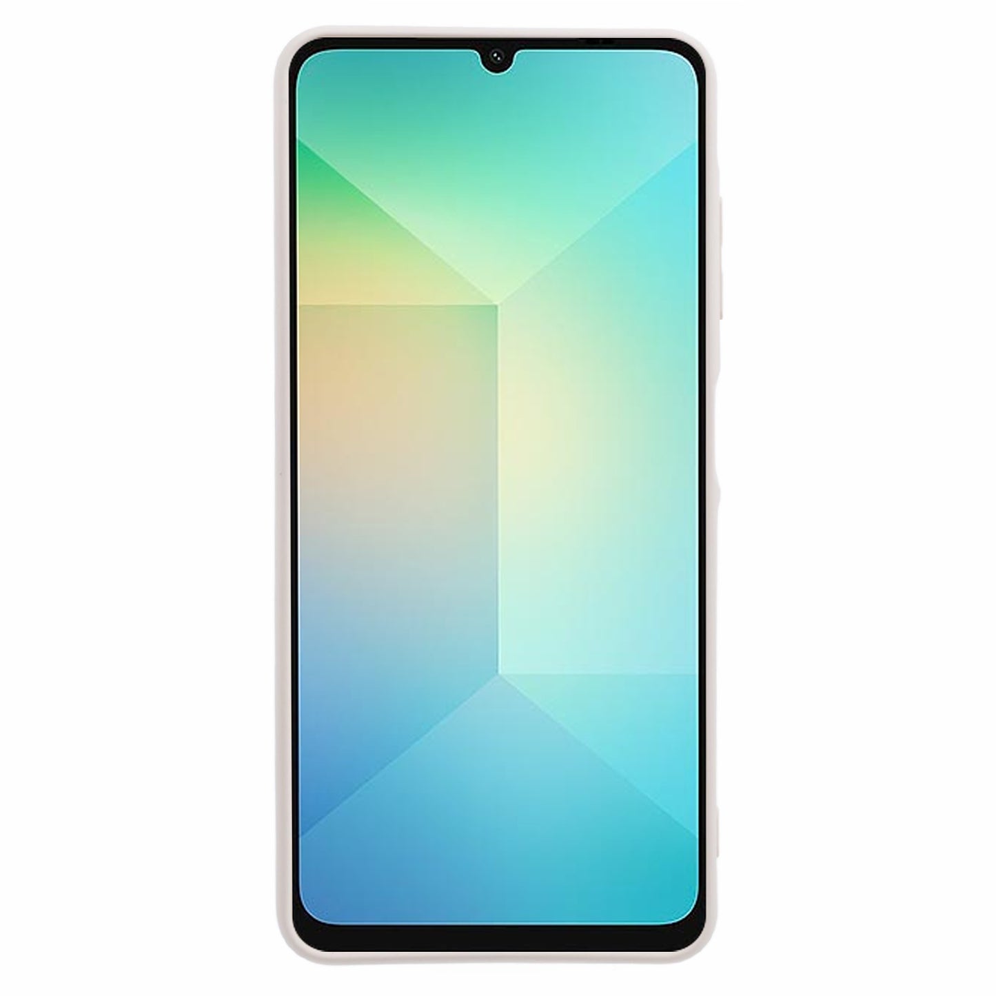 For Samsung Galaxy A06 Case TPU Back Soft Anti-Scratch Fiber Lining Phone Cover - White