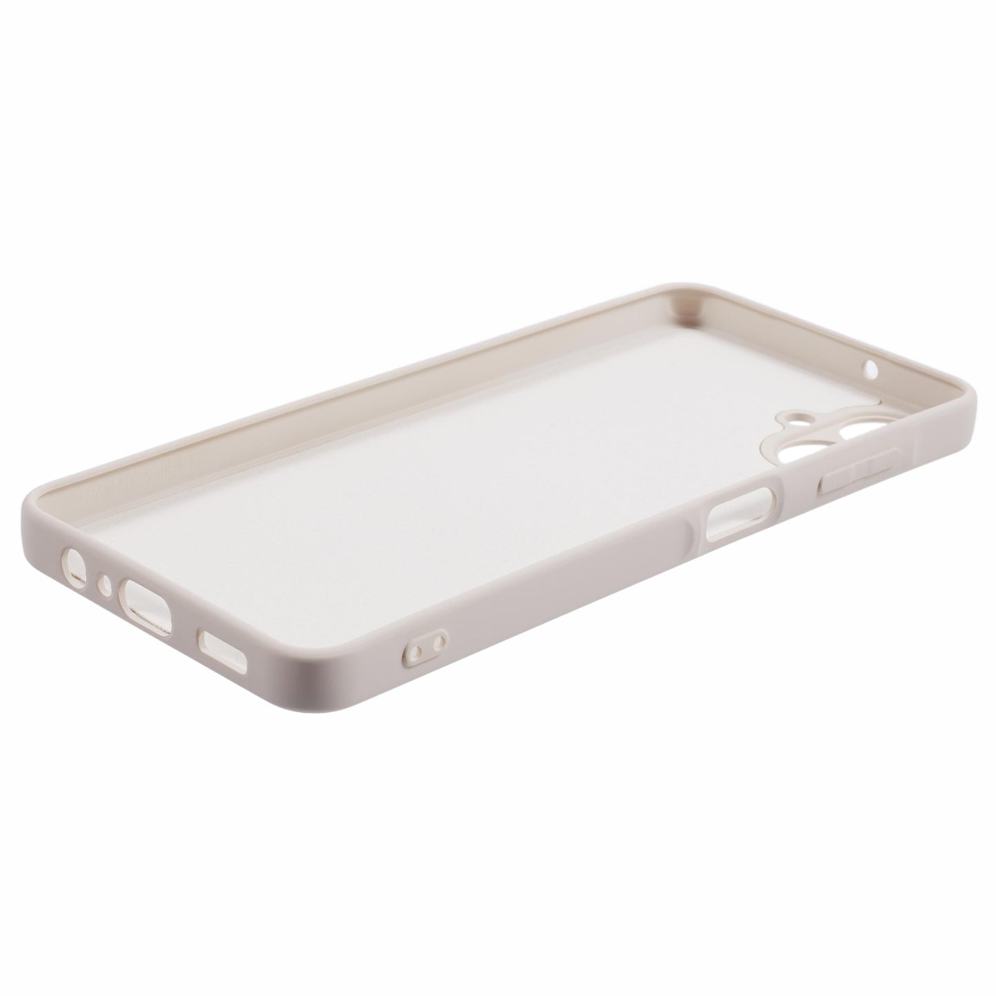 For Samsung Galaxy A06 Case TPU Back Soft Anti-Scratch Fiber Lining Phone Cover - White