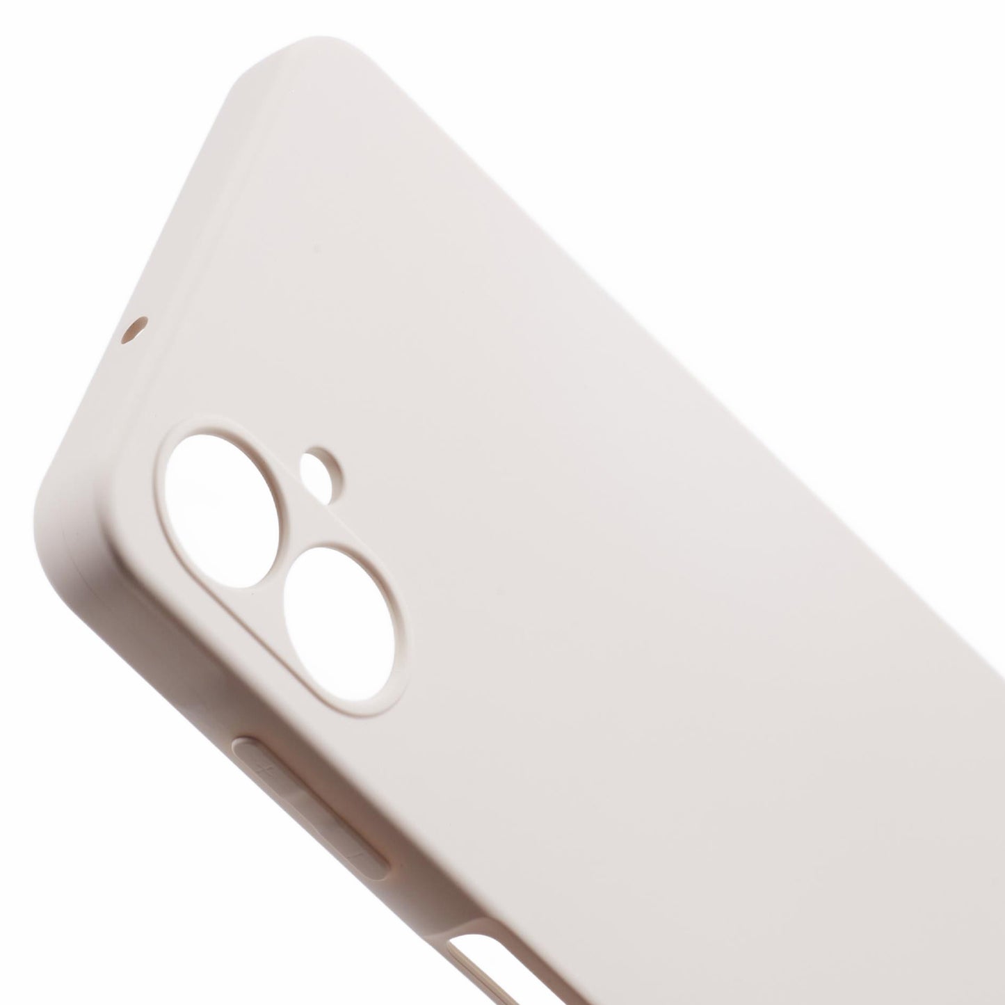 For Samsung Galaxy A06 Case TPU Back Soft Anti-Scratch Fiber Lining Phone Cover - White