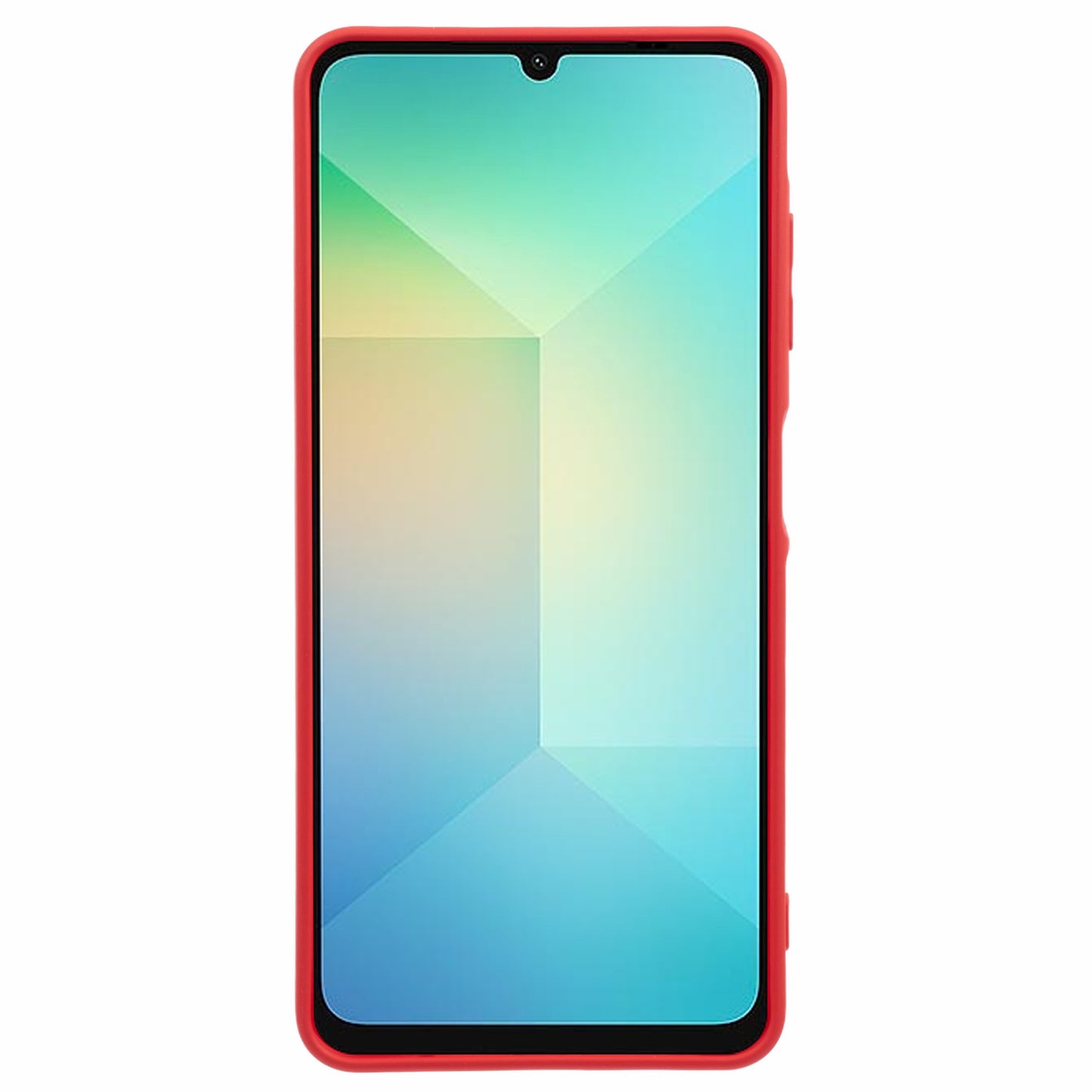 For Samsung Galaxy A06 Case TPU Back Soft Anti-Scratch Fiber Lining Phone Cover - Red