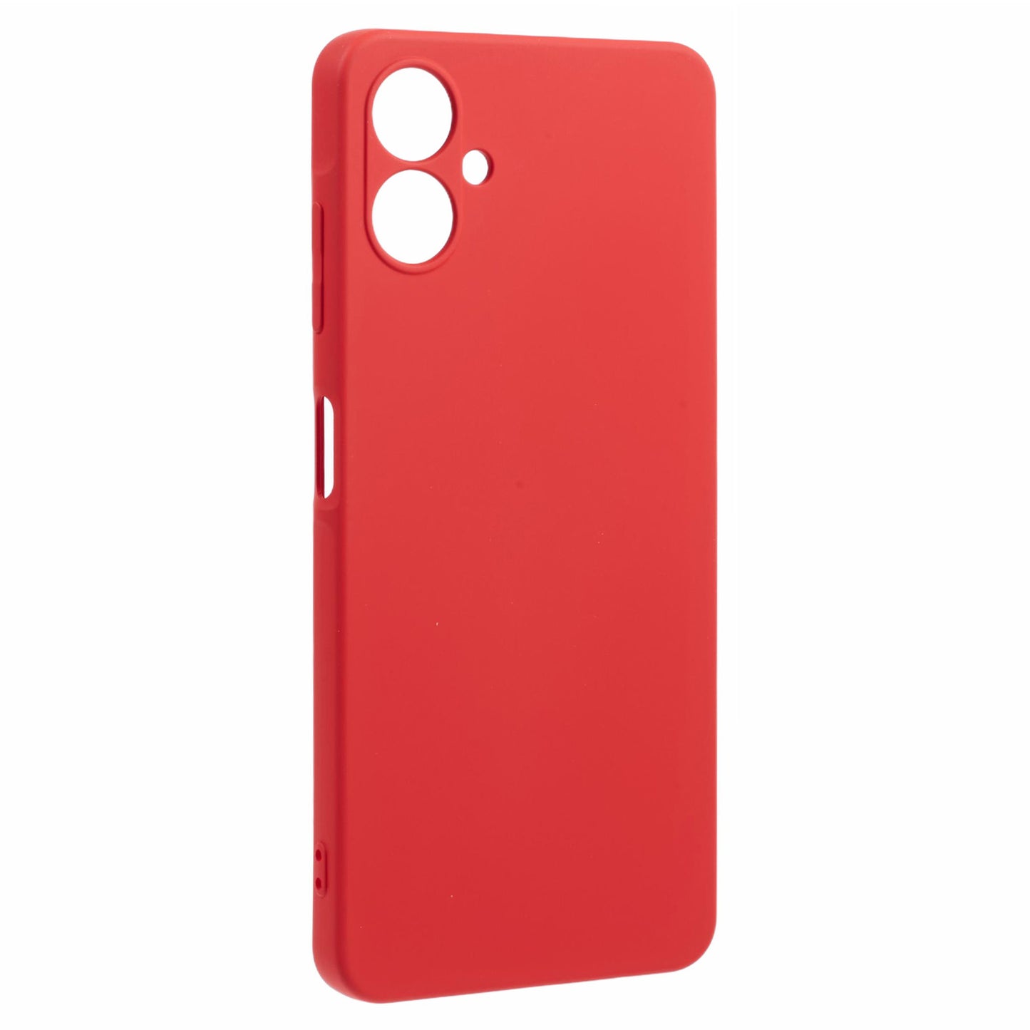 For Samsung Galaxy A06 Case TPU Back Soft Anti-Scratch Fiber Lining Phone Cover - Red