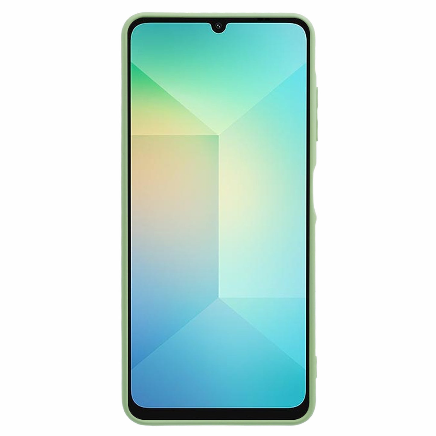 For Samsung Galaxy A06 Case TPU Back Soft Anti-Scratch Fiber Lining Phone Cover - Matcha Green