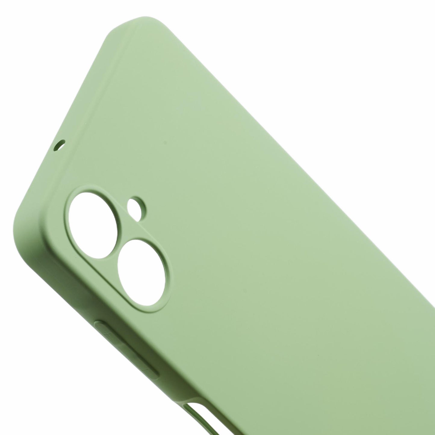 For Samsung Galaxy A06 Case TPU Back Soft Anti-Scratch Fiber Lining Phone Cover - Matcha Green