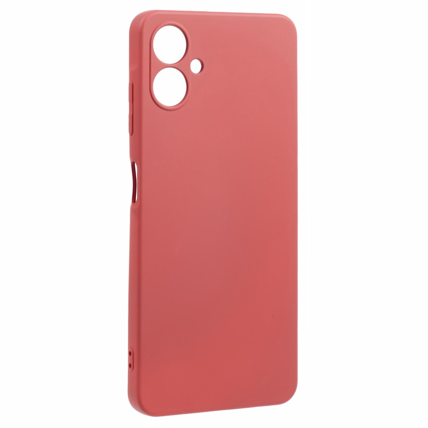 For Samsung Galaxy A06 Case TPU Back Soft Anti-Scratch Fiber Lining Phone Cover - Hawthorn Red