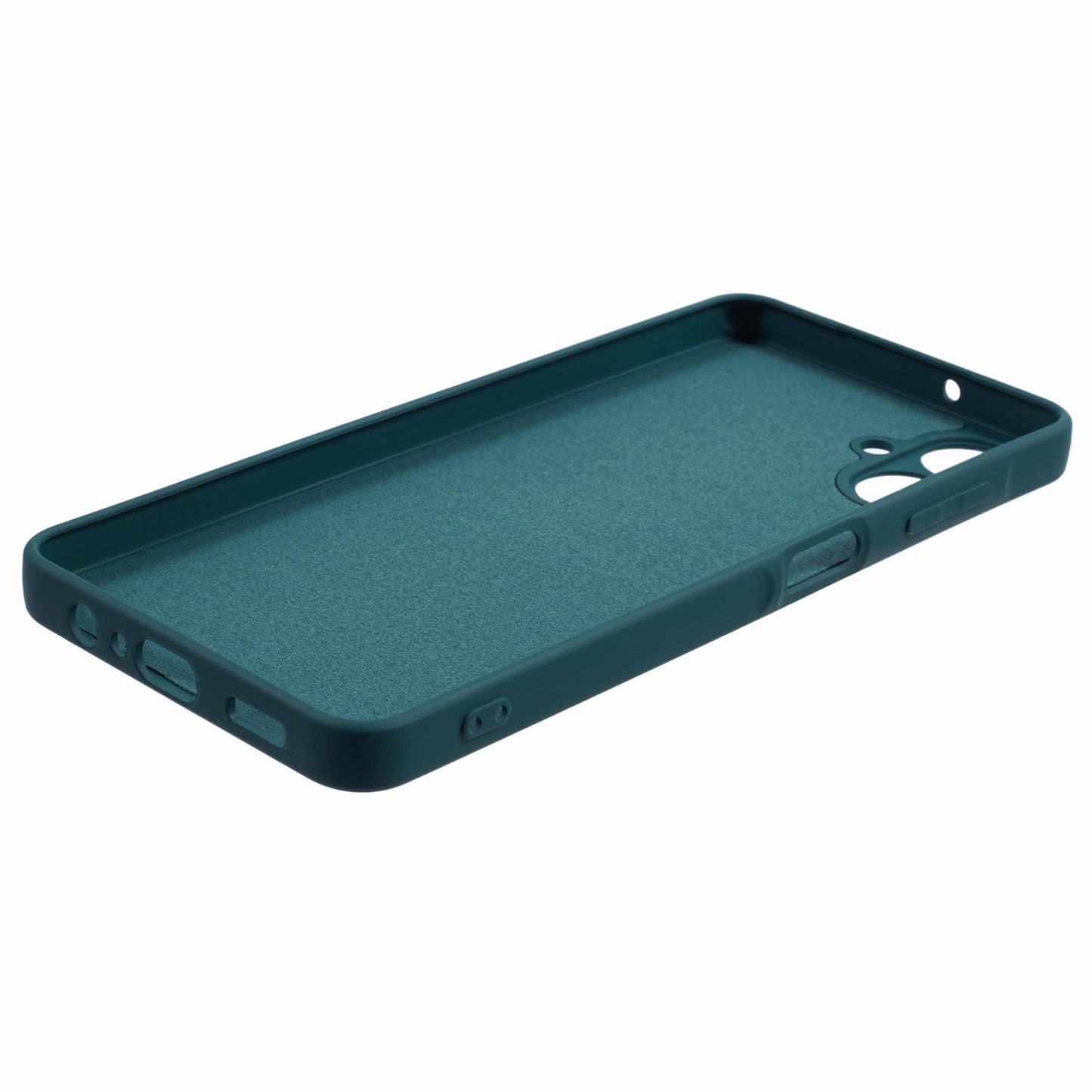 For Samsung Galaxy A06 Case TPU Back Soft Anti-Scratch Fiber Lining Phone Cover - Army Green