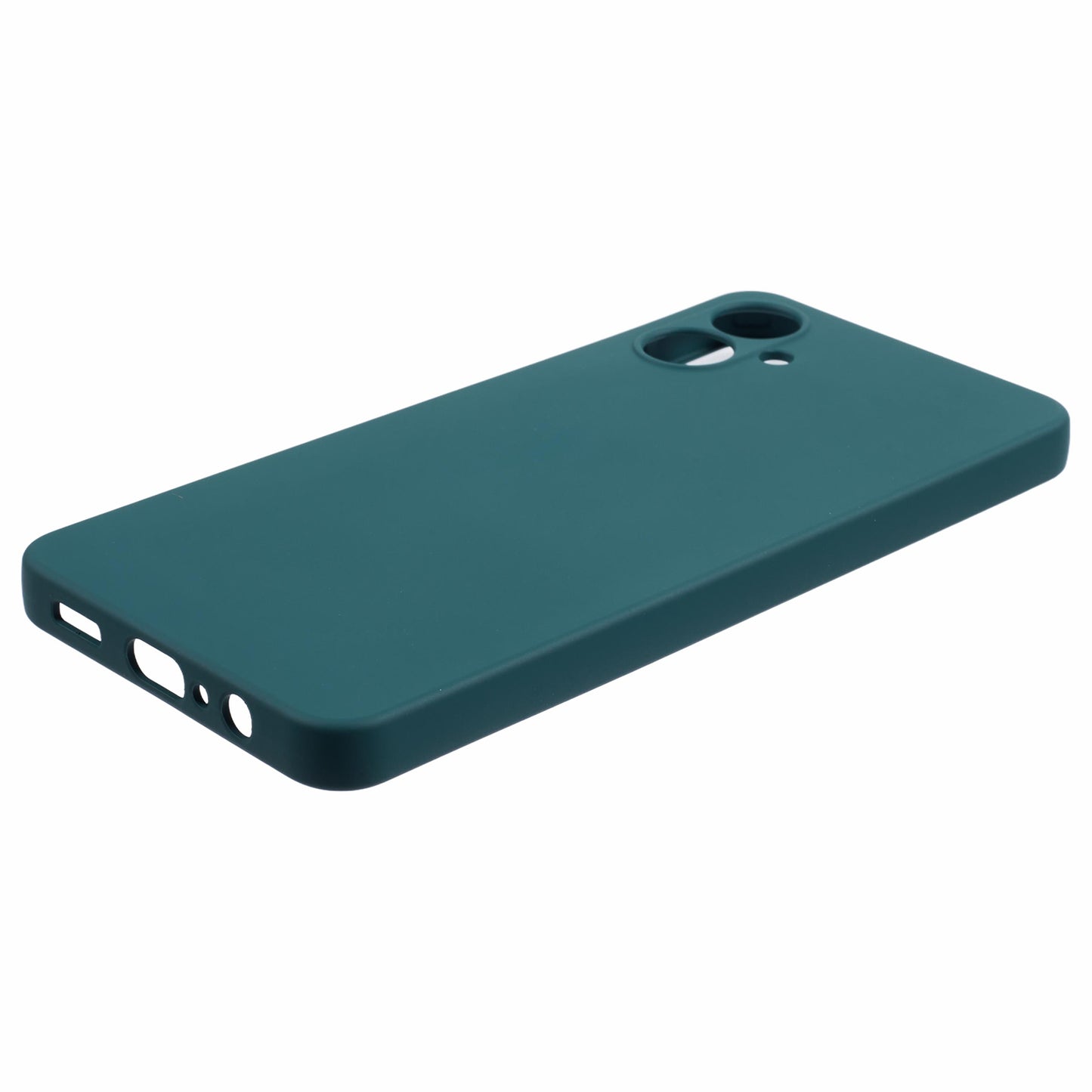 For Samsung Galaxy A06 Case TPU Back Soft Anti-Scratch Fiber Lining Phone Cover - Army Green