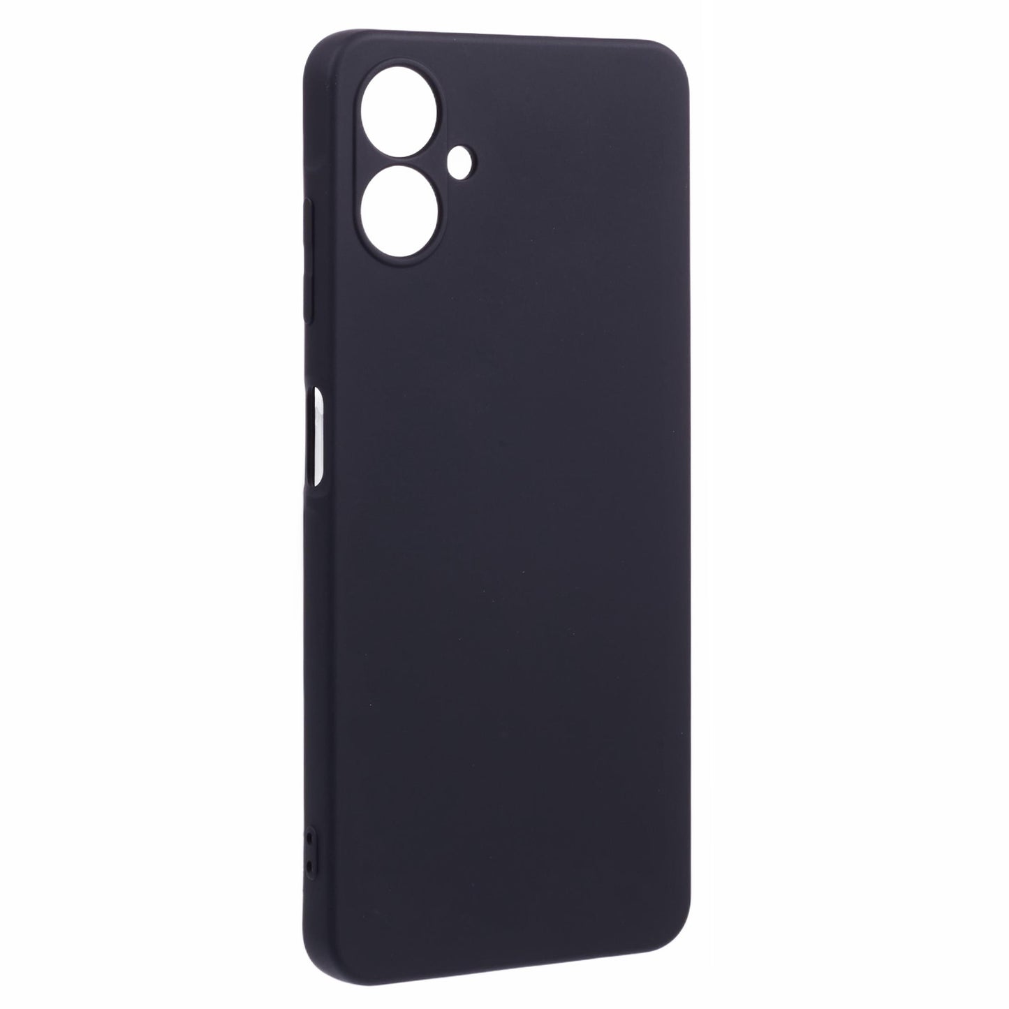 For Samsung Galaxy A06 Case TPU Back Soft Anti-Scratch Fiber Lining Phone Cover - Black