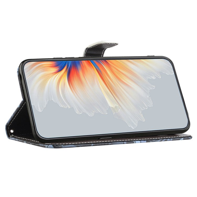 For Google Pixel 9a Case Pattern Print PU Leather Wallet Phone Cover Cross Texture - Cat's Eye