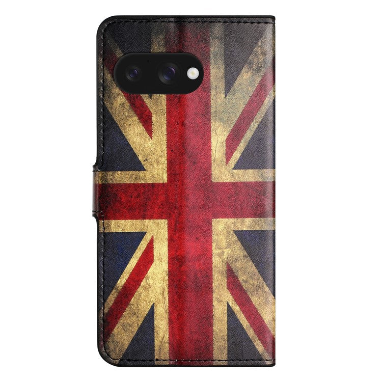 For Google Pixel 9a Case Pattern Print PU Leather Wallet Phone Cover - Union Jack