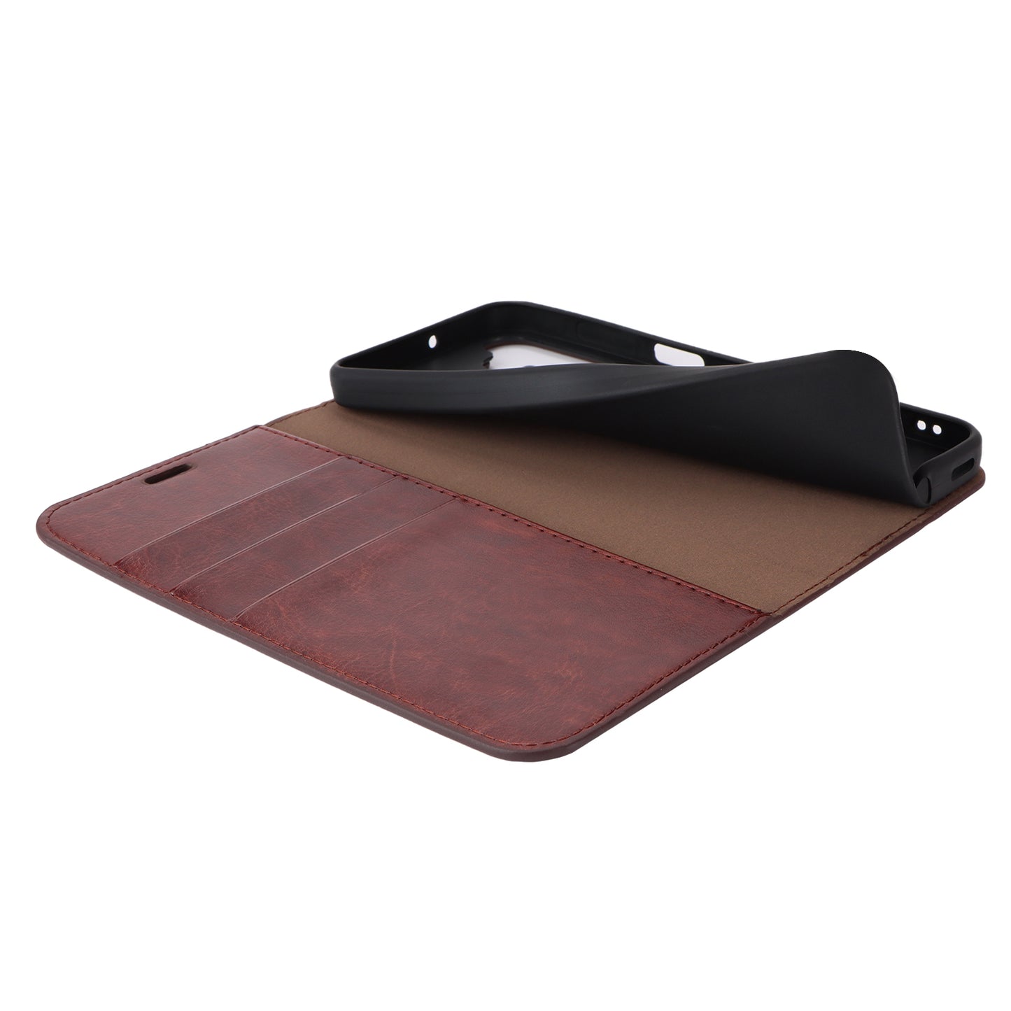 For Samsung Galaxy A16 5G / 4G Case Crazy Horse Texture Split Leather Wallet Phone Cover - Dark Brown