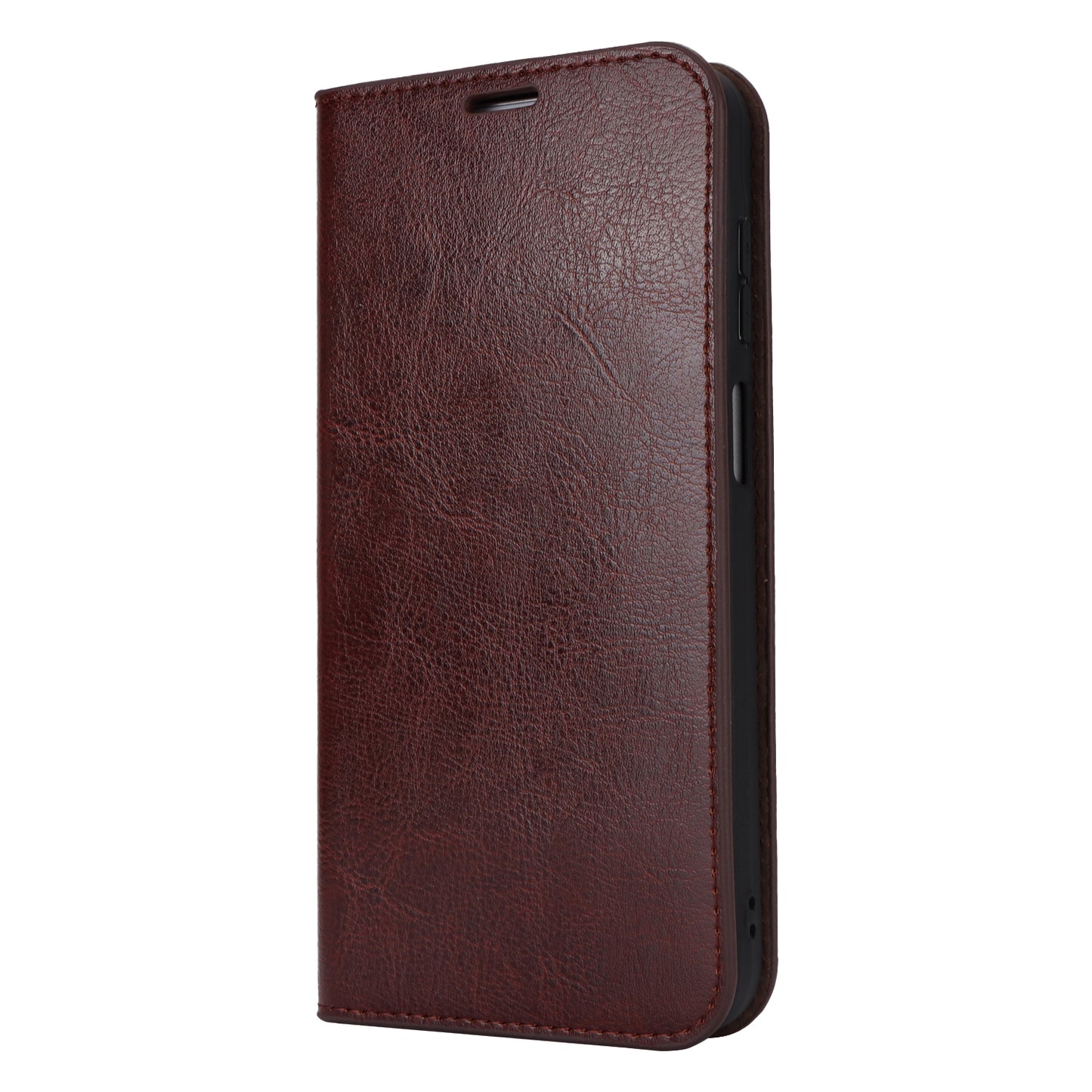 For Samsung Galaxy A16 5G / 4G Case Crazy Horse Texture Split Leather Wallet Phone Cover - Dark Brown