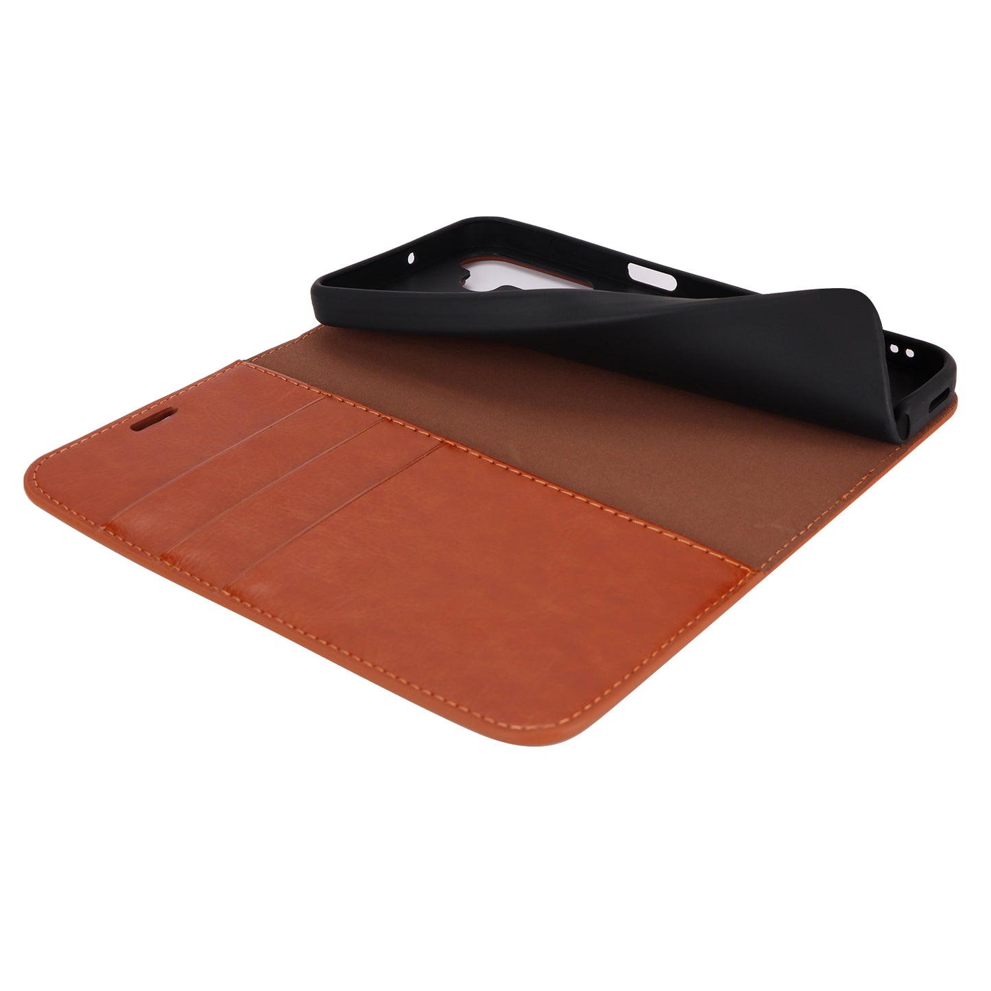 For Samsung Galaxy A16 5G / 4G Case Crazy Horse Texture Split Leather Wallet Phone Cover - Light Brown