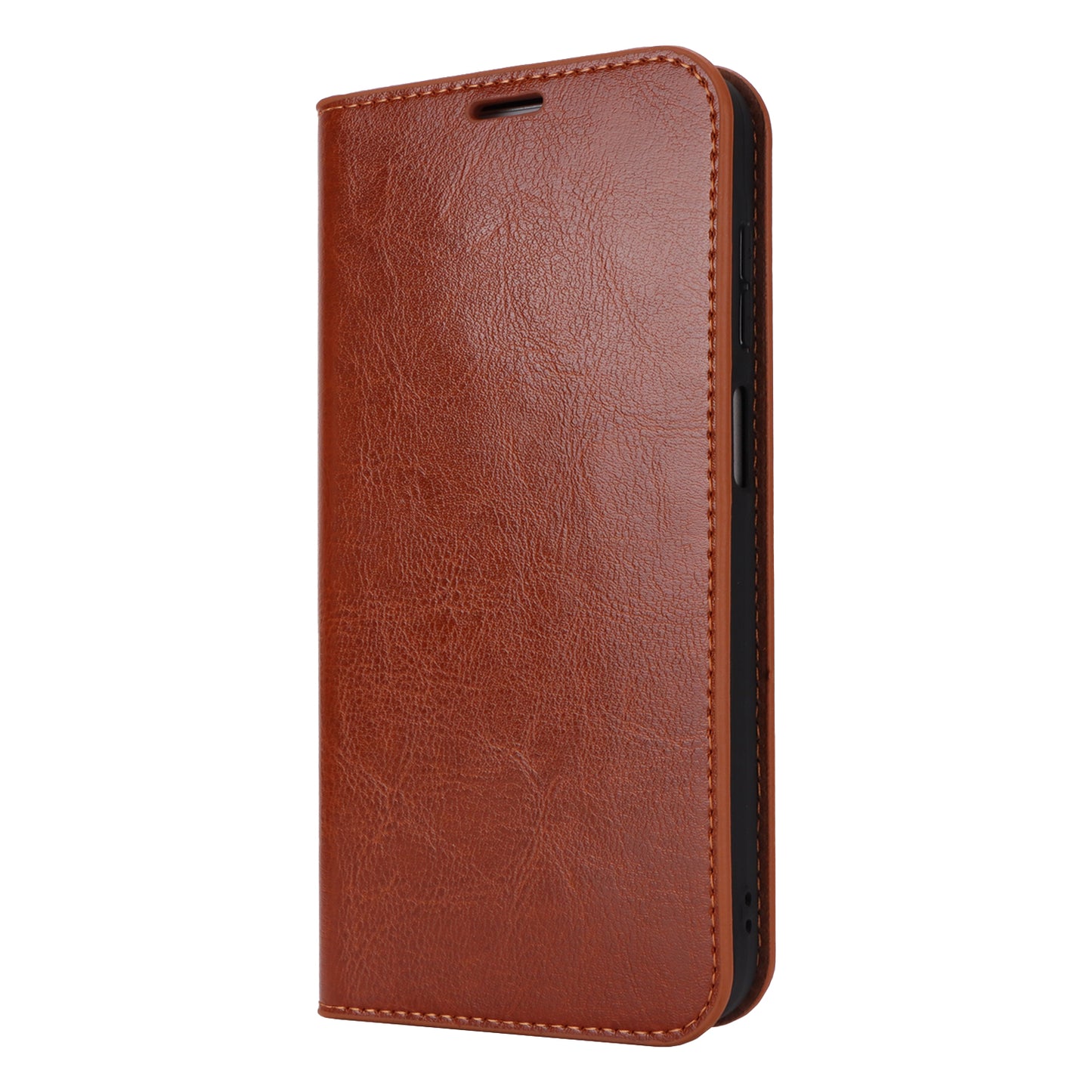 For Samsung Galaxy A16 5G / 4G Case Crazy Horse Texture Split Leather Wallet Phone Cover - Light Brown