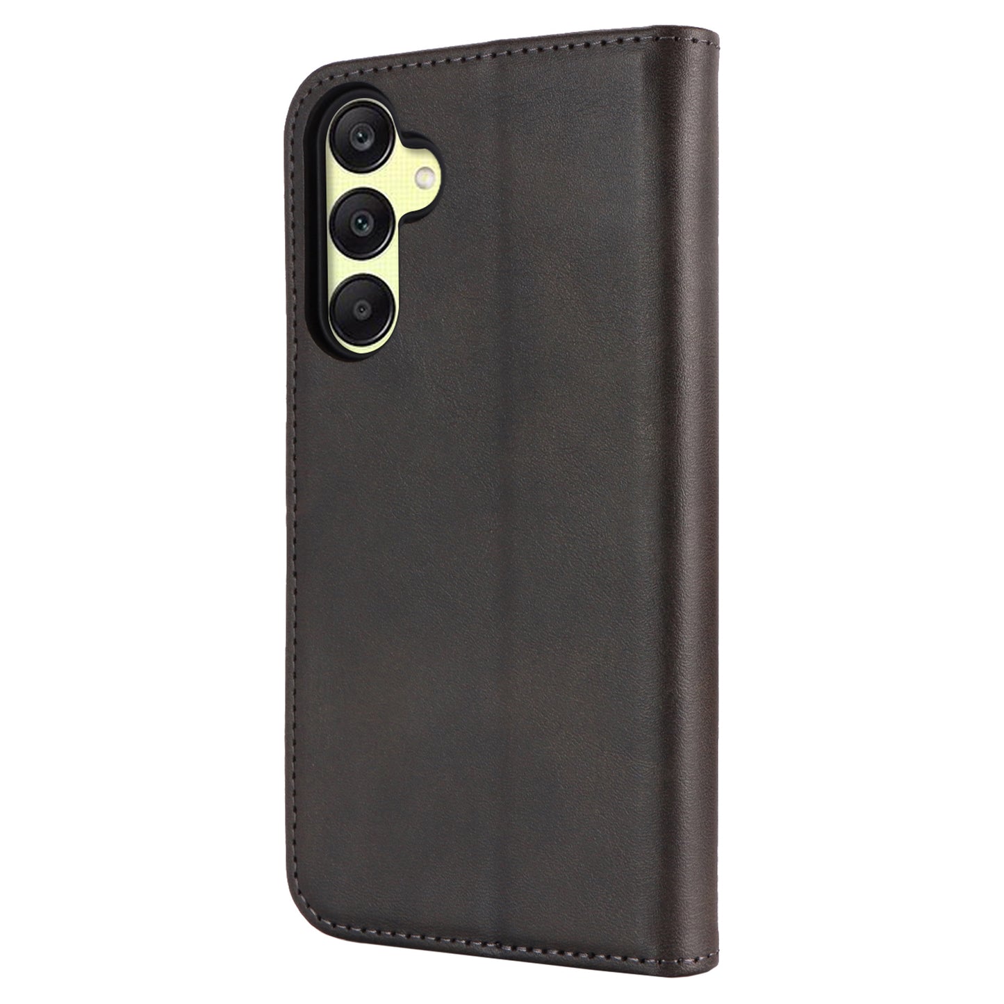 For Samsung Galaxy A16 5G / 4G Case PU Leather Calf Textured Magnetic Closing Smart Phone Cover - Black