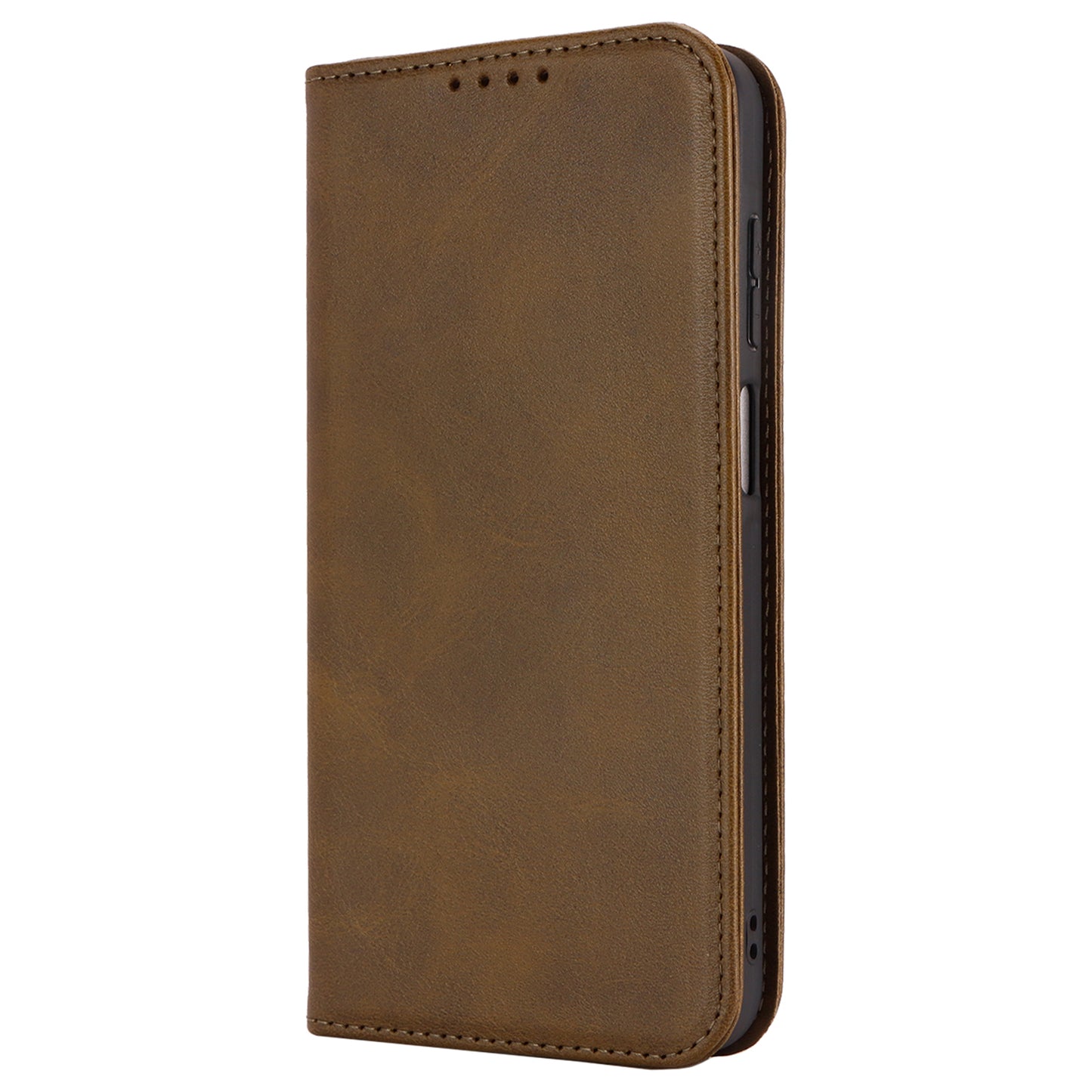 For Samsung Galaxy A16 5G / 4G Case PU Leather Calf Textured Magnetic Closing Smart Phone Cover - Dark Green