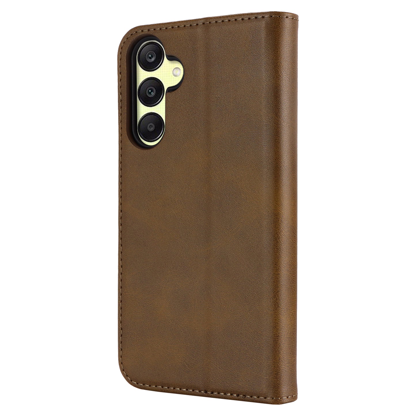 For Samsung Galaxy A16 5G / 4G Case PU Leather Calf Textured Magnetic Closing Smart Phone Cover - Dark Green