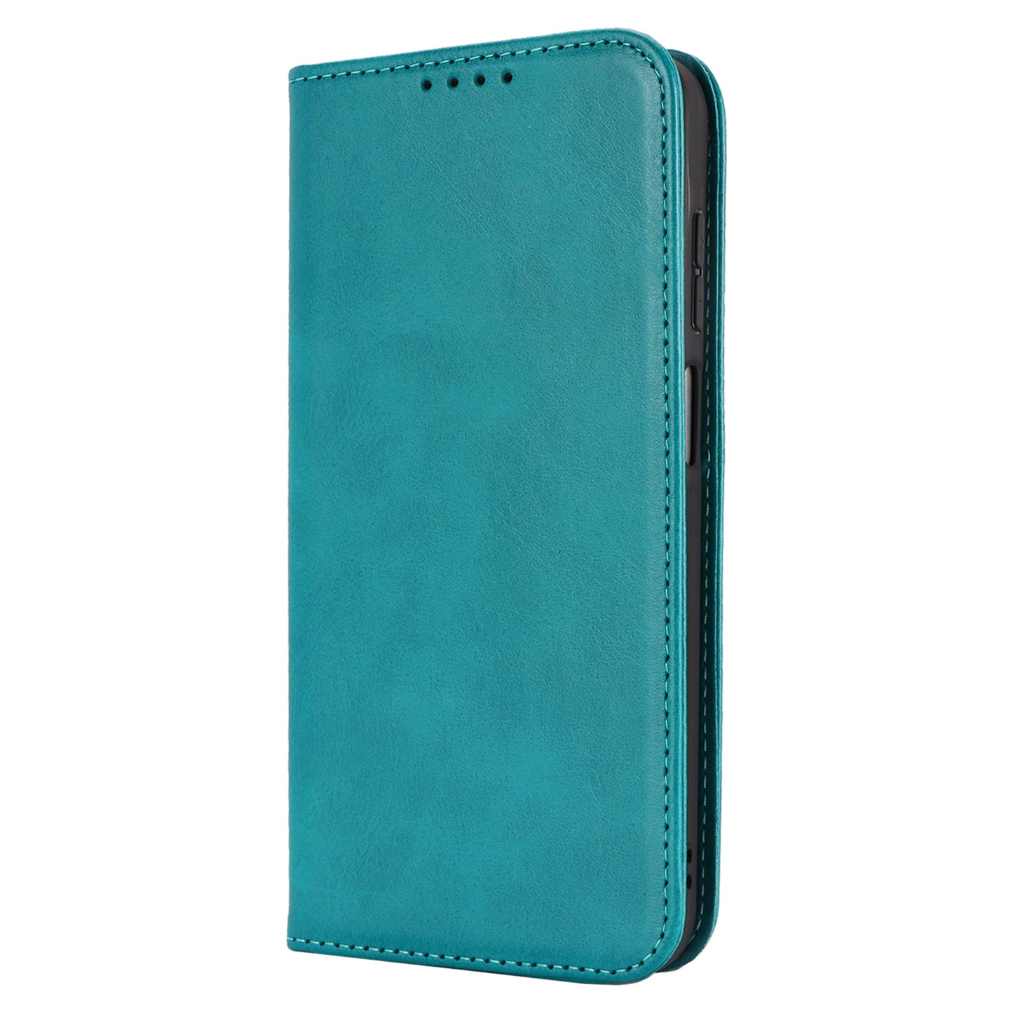 For Samsung Galaxy A16 5G / 4G Case PU Leather Calf Textured Magnetic Closing Smart Phone Cover - Sky Blue