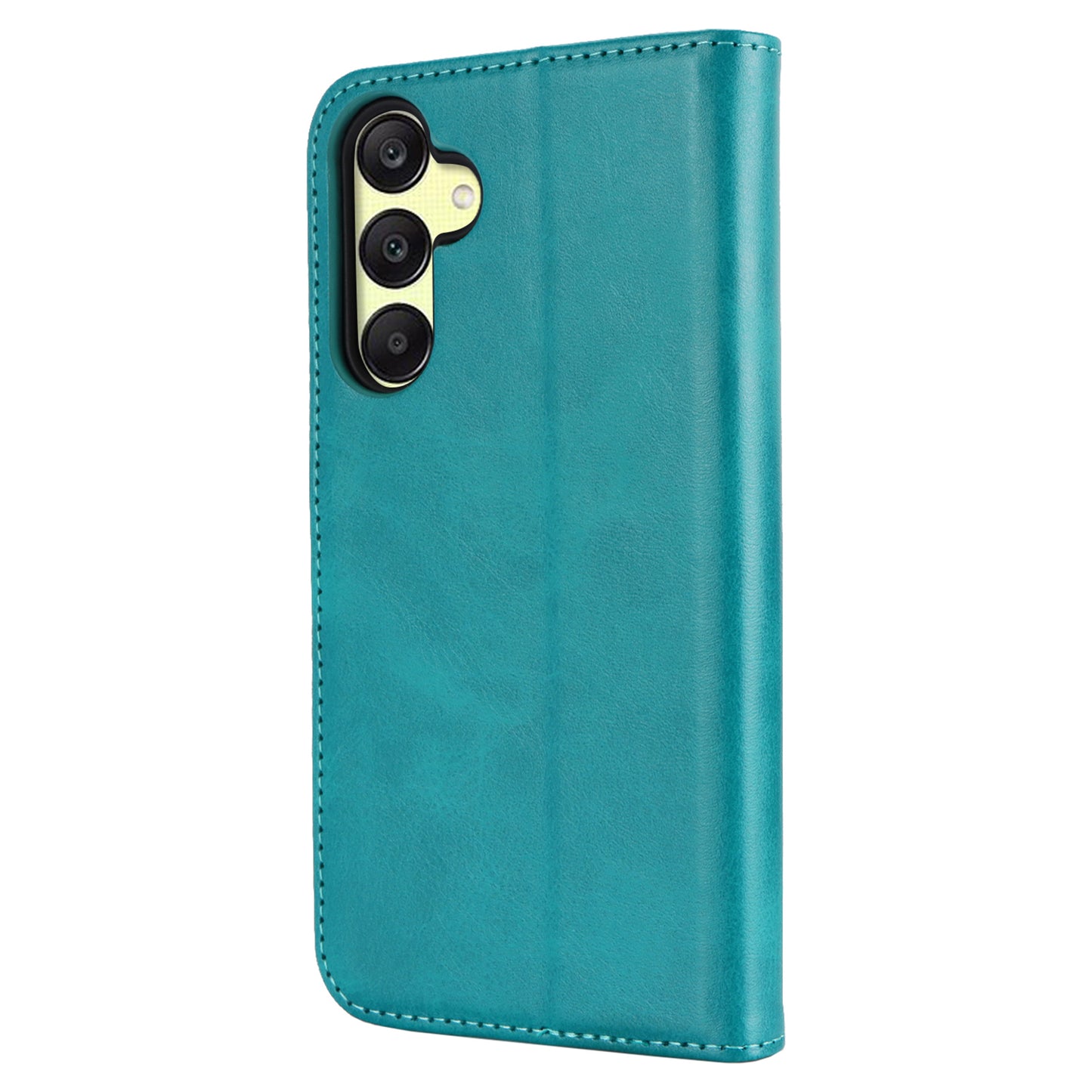 For Samsung Galaxy A16 5G / 4G Case PU Leather Calf Textured Magnetic Closing Smart Phone Cover - Sky Blue