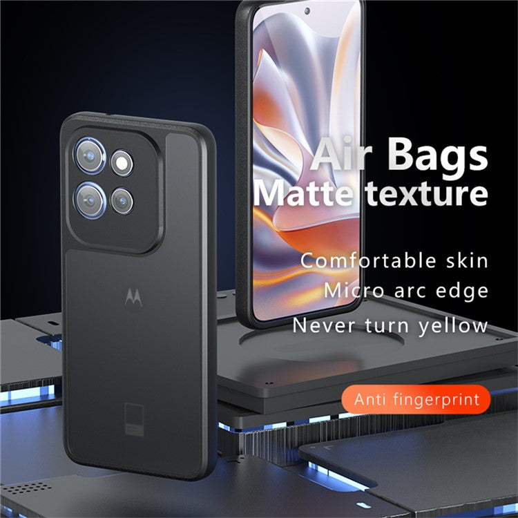 For Motorola Edge 50 Neo 5G / Moto S50 5G / Thinkphone 25 5G Case Skin-Touch TPU+PC Matte Phone Shell, Transparent Black