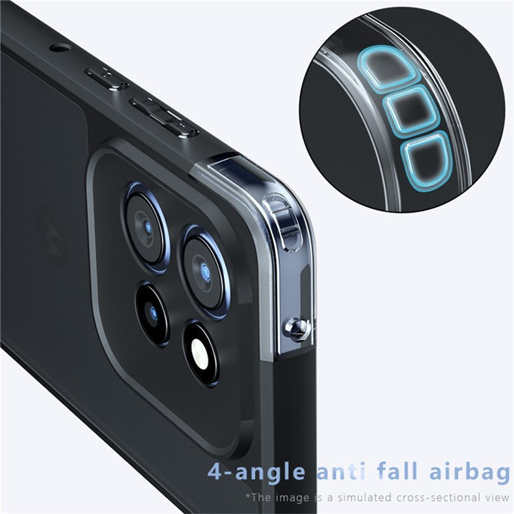 For Motorola Edge 50 Neo 5G / Moto S50 5G / Thinkphone 25 5G Case Skin-Touch TPU+PC Matte Phone Shell, Transparent Black