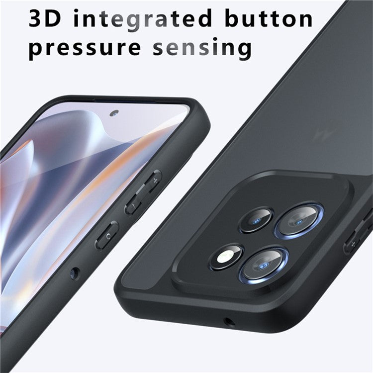 For Motorola Edge 50 Neo 5G / Moto S50 5G / Thinkphone 25 5G Case Skin-Touch TPU+PC Matte Phone Shell, Transparent Black