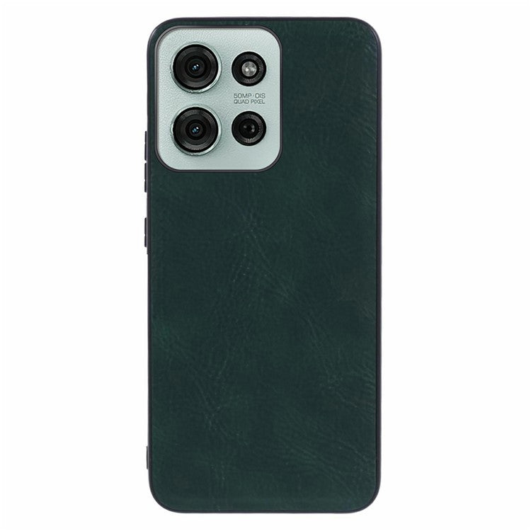 For Motorola Moto G75 5G Case Retro Leather Coated PC+TPU Phone Cover - Green