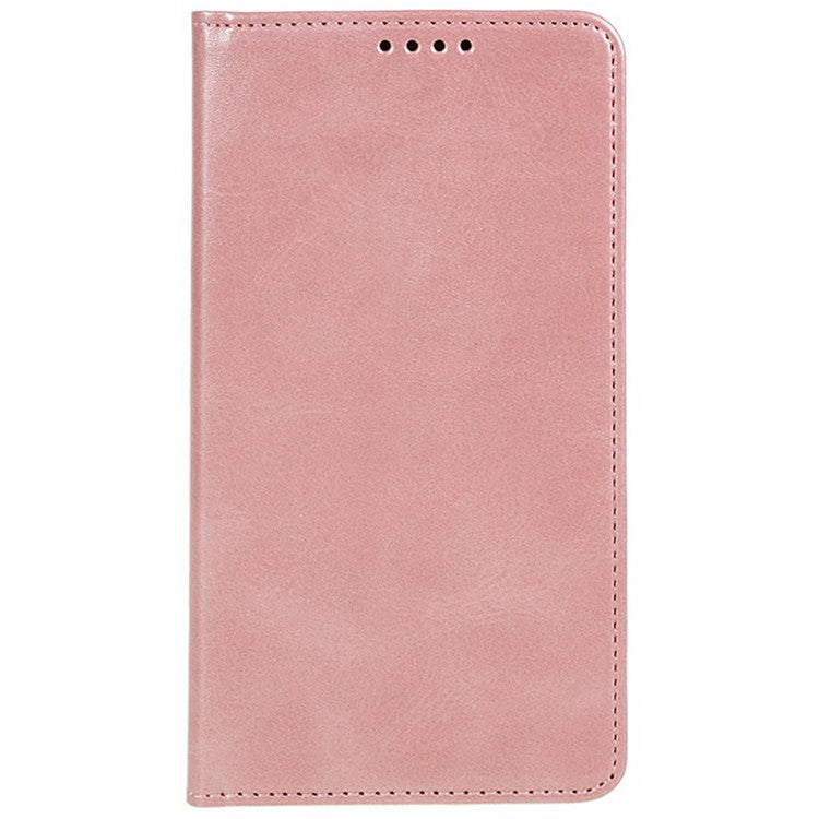 For Motorola Moto G75 5G Case Strong Magnetic PU Leather Phone Cover Calf Texture - Rose Gold