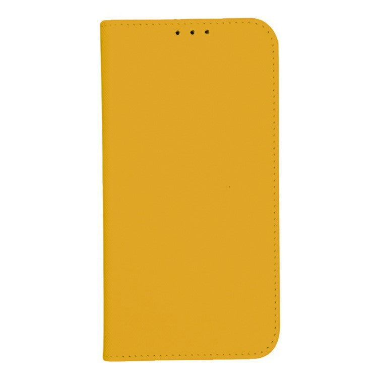 For Motorola Moto G75 5G Case Cross Texture Leather Phone Cover Hidden Magnetic - Yellow