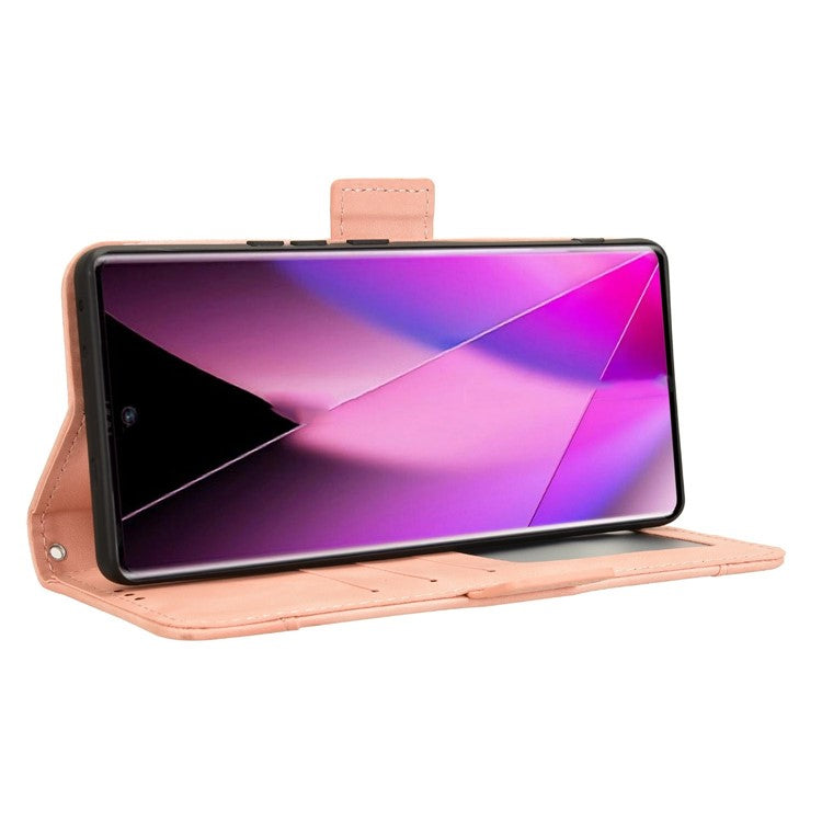 For Infinix Zero 40 5G X6861 Leather Case Phone Wallet Cover with Multiple Card Slots - Pink