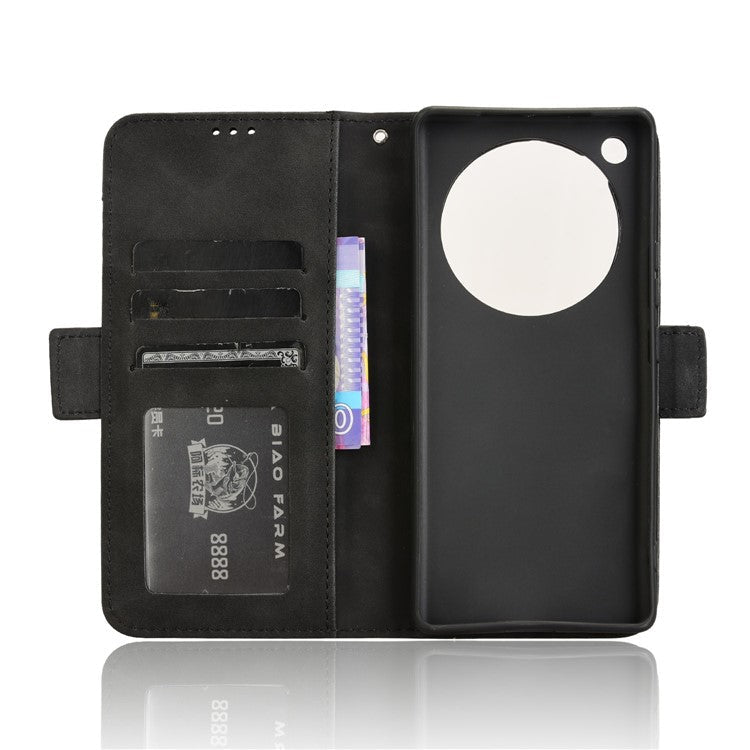 For Infinix Zero 40 5G X6861 Leather Case Phone Wallet Cover with Multiple Card Slots - Black