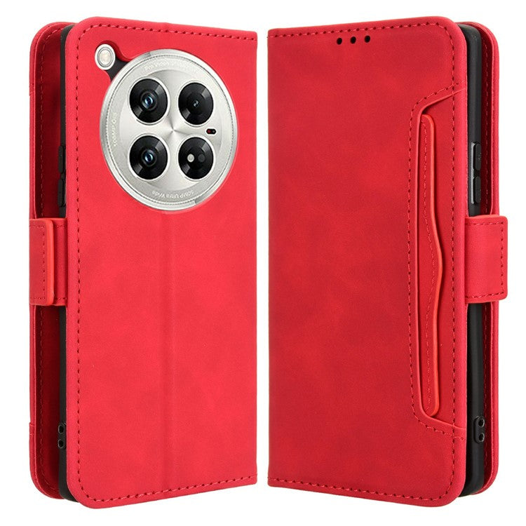 For Infinix Zero 40 5G X6861 Leather Case Phone Wallet Cover with Multiple Card Slots - Red