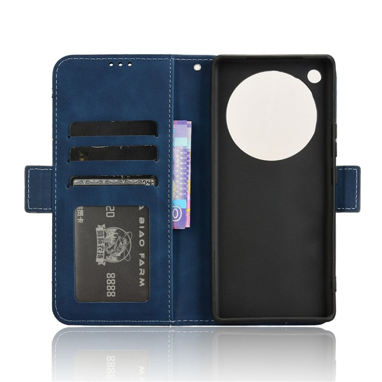 For Infinix Zero 40 5G X6861 Leather Case Phone Wallet Cover with Multiple Card Slots - Blue