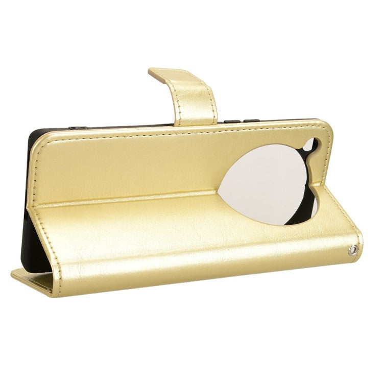 For Infinix Zero 40 5G X6861 Case Crazy Horse Texture PU Leather Phone Wallet Cover - Gold